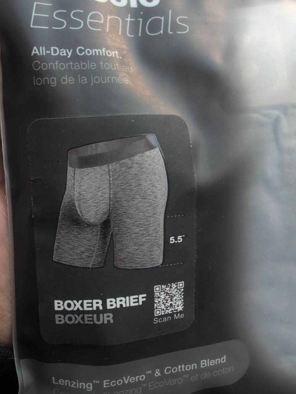 BN3TH Classic Essentials Men’s Heather Gray Boxer Briefs 6.5"— Size Small NWT